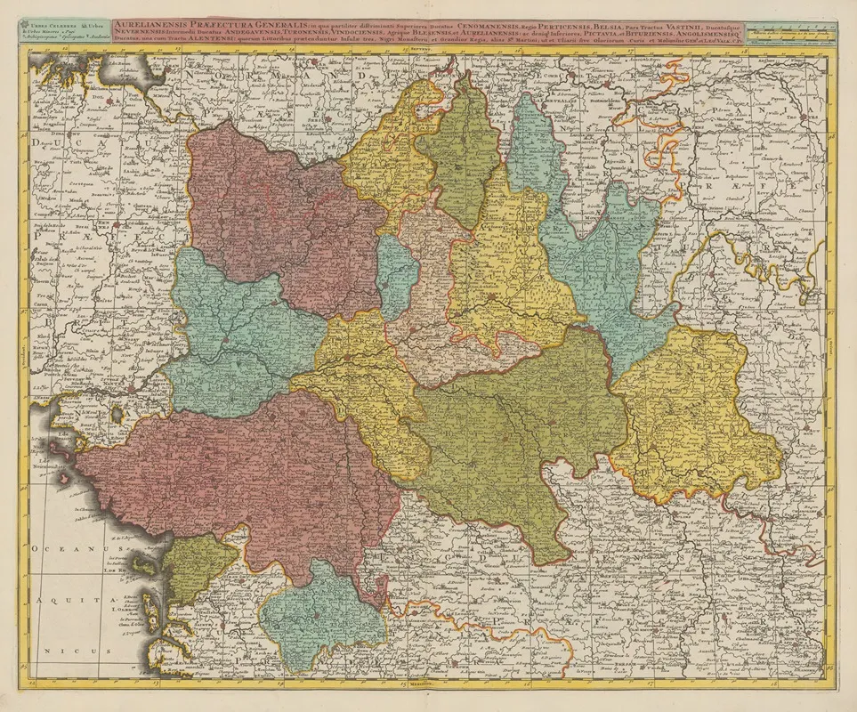 Atlas Nouveau Contenant Toutes Les Parties Su Monde Pl 014 Wall Art by Covens &amp; Mortier - High-Resolution Digital Print