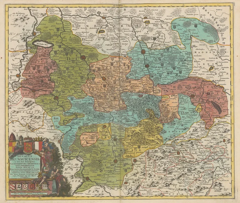 Atlas Nouveau Contenant Toutes Les Parties Su Monde Pl 074 Wall Art by Covens & Mortier - High-Resolution Digital Print