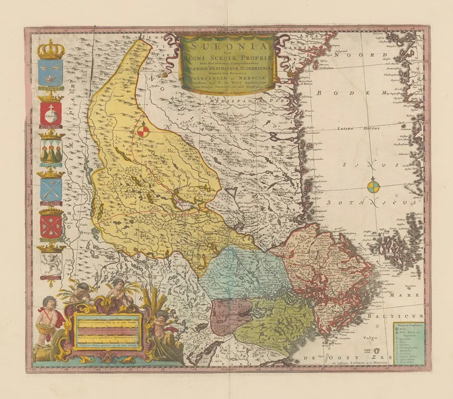 Atlas Nouveau Contenant Toutes Les Parties Su Monde Pl 092 Wall Art by Covens &amp; Mortier - High-Resolution Digital Print