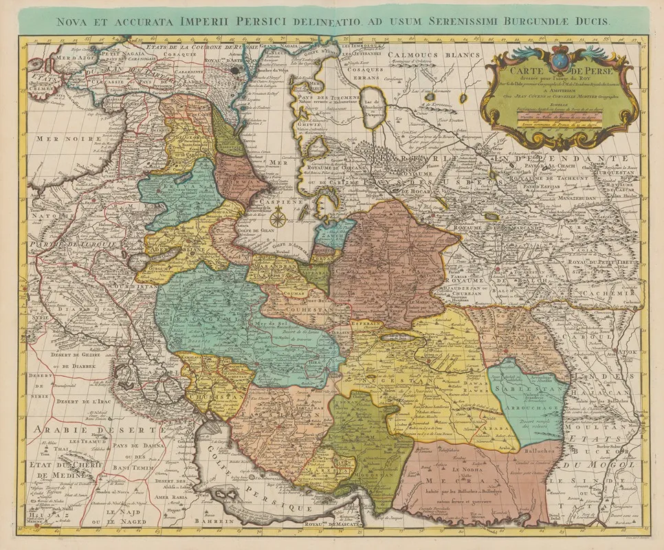 Atlas Nouveau Contenant Toutes Les Parties Su Monde Pl 104 Wall Art by Covens &amp; Mortier - High-Resolution Digital Print