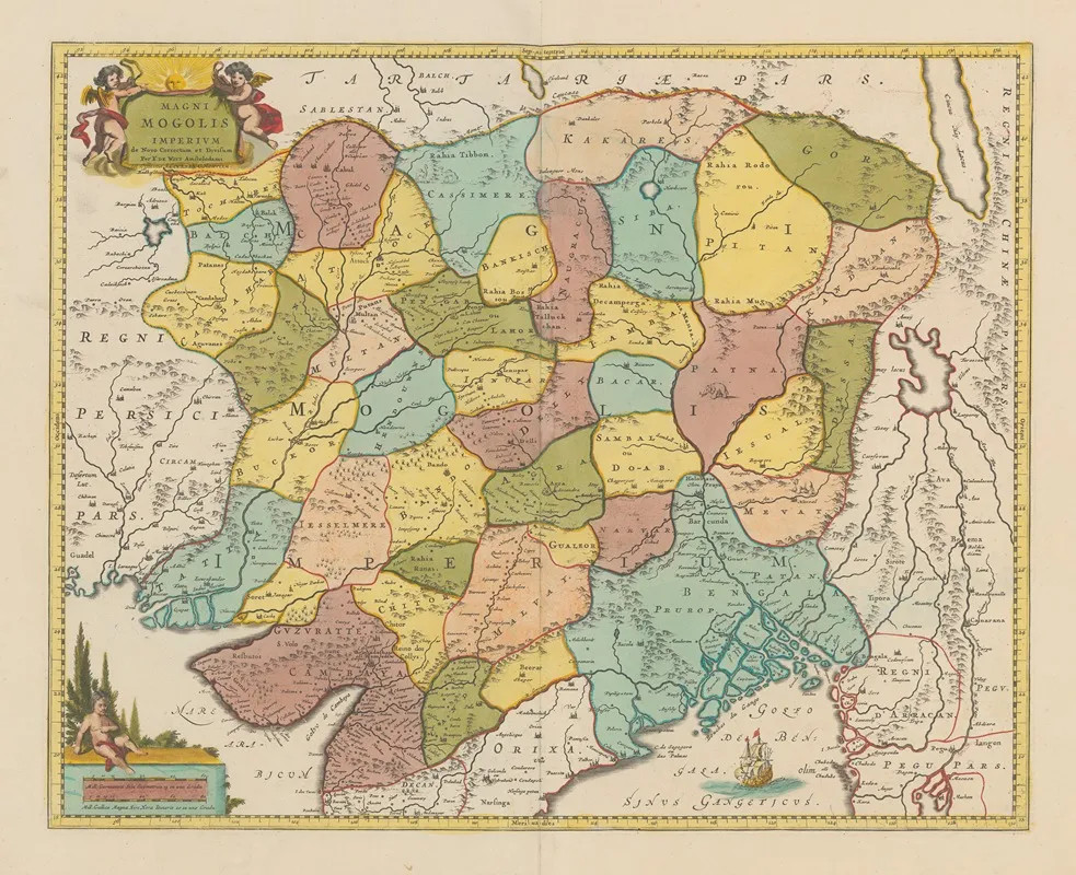 Atlas Nouveau Contenant Toutes Les Parties Su Monde Pl 106 Wall Art by Covens &amp; Mortier - High-Resolution Digital Print