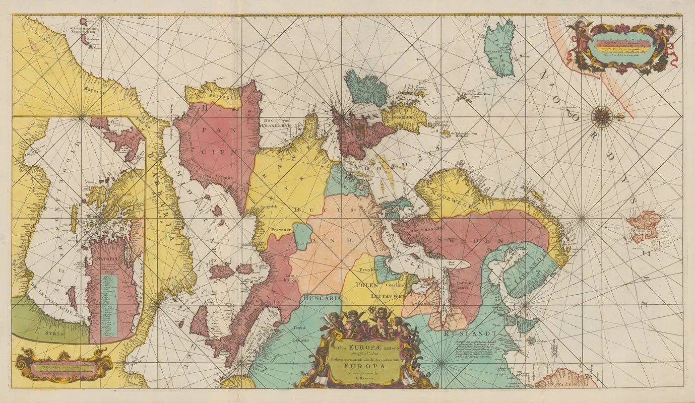 Atlas Nouveau Contenant Toutes Les Parties Su Monde Pl 119 Wall Art by Covens &amp; Mortier - High-Resolution Digital Print