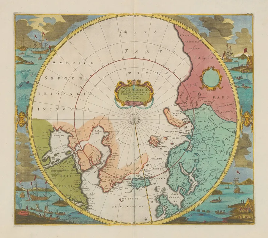Atlas Nouveau Contenant Toutes Les Parties Su Monde Pl 120 Wall Art by Covens &amp; Mortier - High-Resolution Digital Print