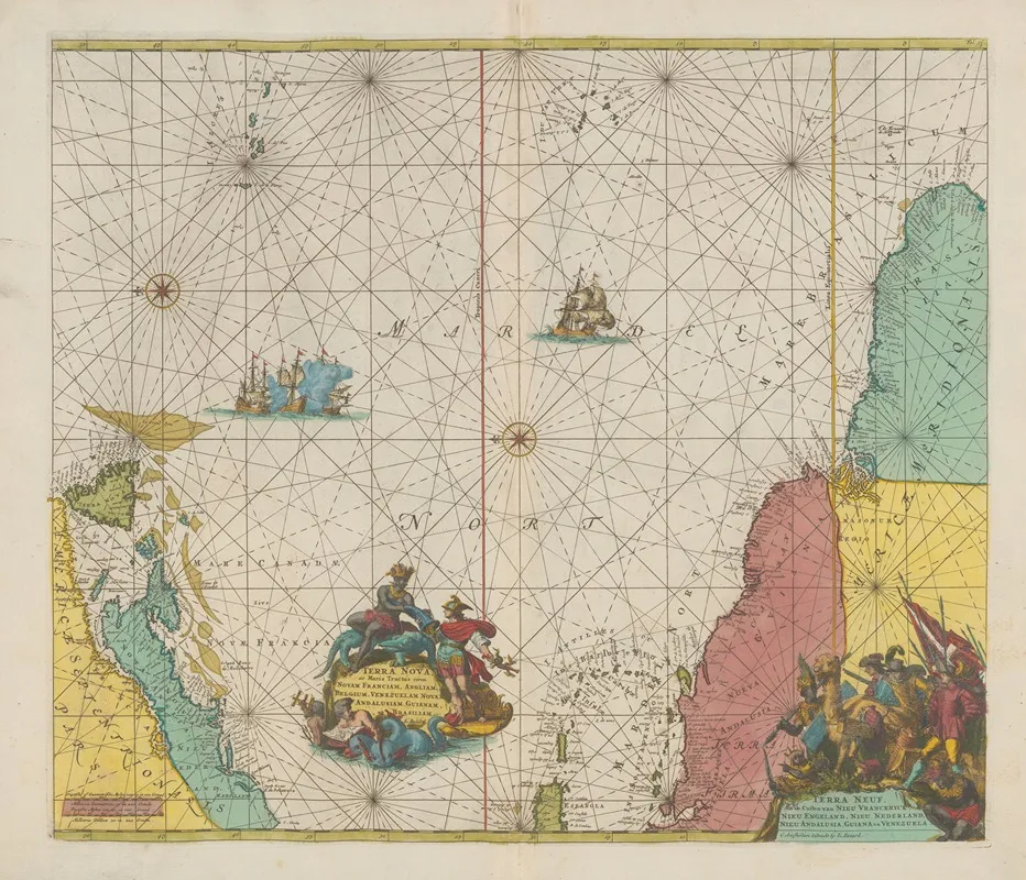 Atlas Nouveau Contenant Toutes Les Parties Su Monde Pl 136 Wall Art by Covens &amp; Mortier - High-Resolution Digital Print