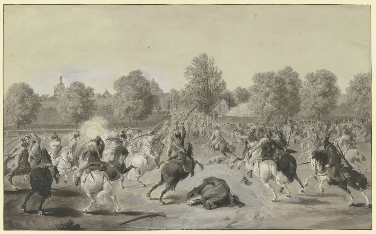 Attacke Der Franzosischen Cavallerie Auf Die Stadt Frankfurt Am Main Im April 1797