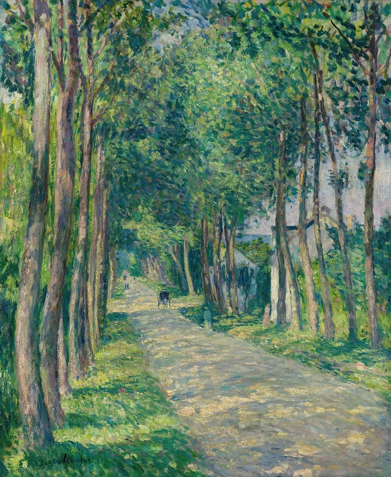 Attelage Sur Une Route Ensoleillee Wall Art by Henri Lebasque - High-Resolution Digital Print