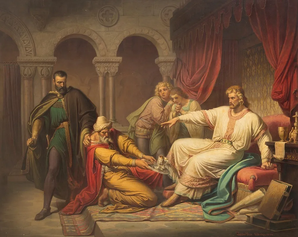 Attempted Poison Murder Of Edward Iii Wall Art by Theodor Pixis - High-Resolution Digital Print