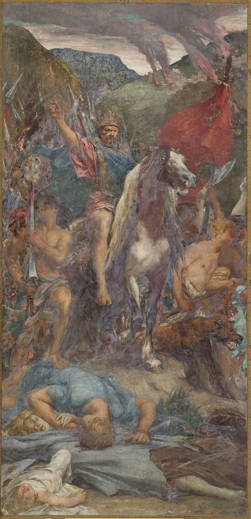 Attila Et Son Armee En Marche Sur Paris