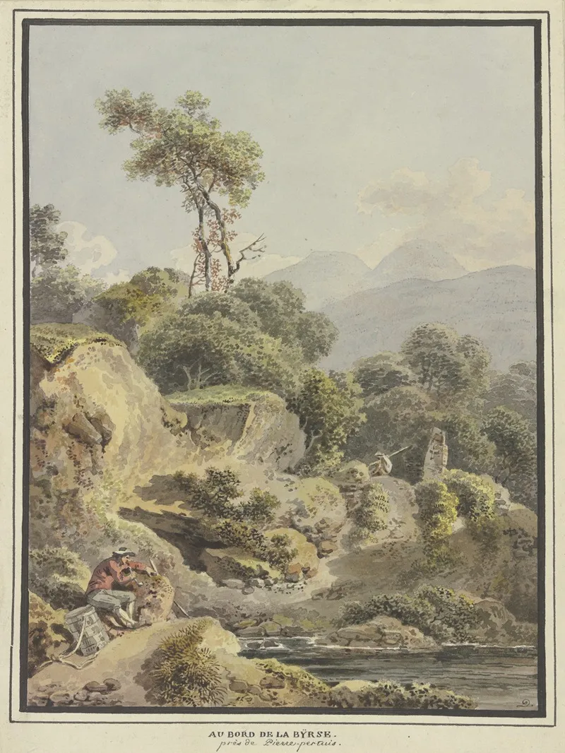 Au Bord De La Byrse Pres De Pierre Pertuis 2 Wall Art by Balthasar Anton Dunker - High-Resolution Digital Print