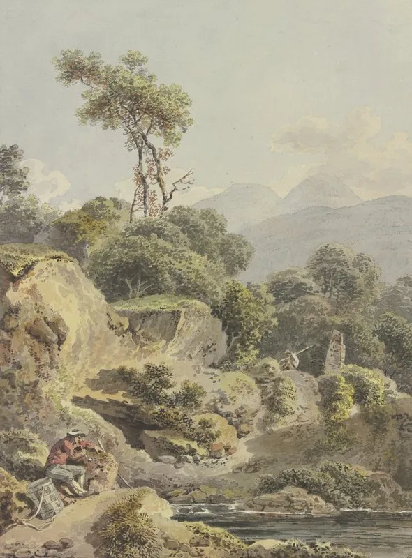 Au Bord De La Byrse Pres De Pierre Pertuis Wall Art by Balthasar Anton Dunker - High-Resolution Digital Print