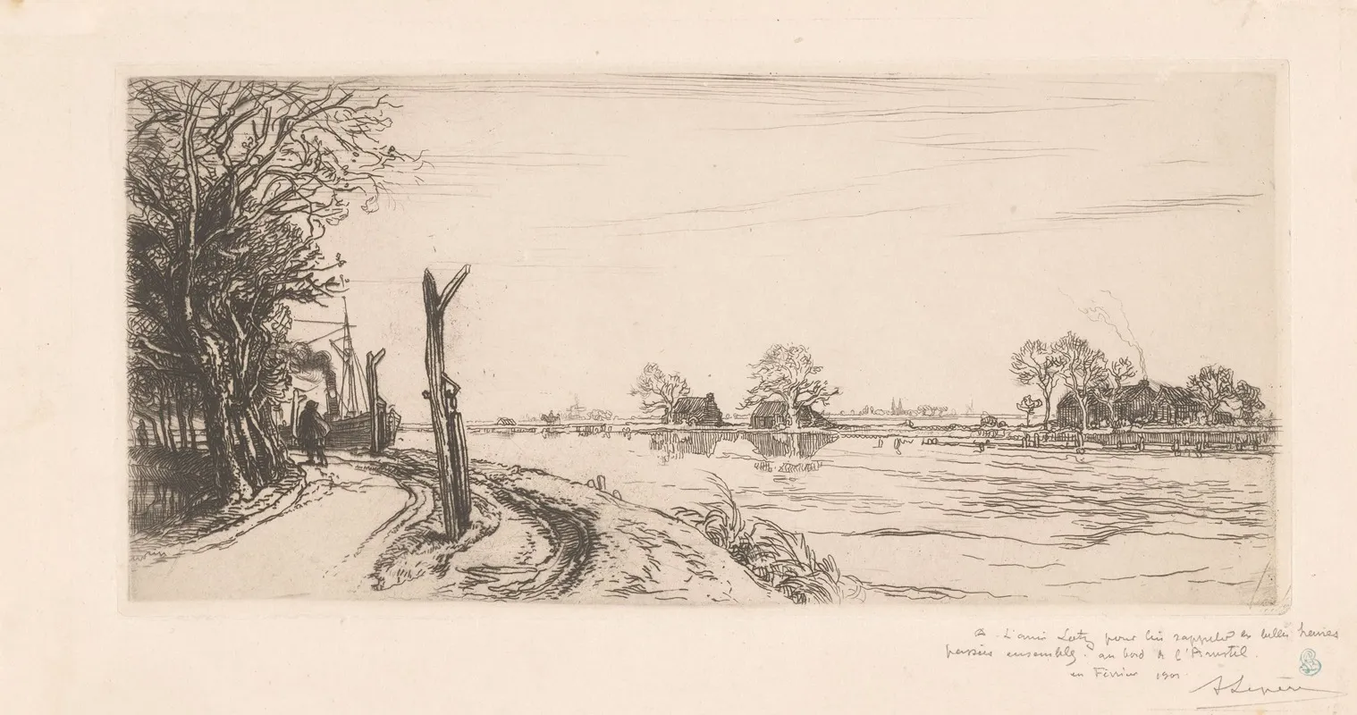 Au Bord De Lamstel Wall Art by Auguste Lepère - High-Resolution Digital Print