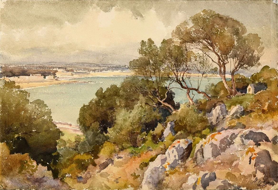 Au Cap Dantibes Wall Art by Jean-Henri Zuber - High-Resolution Digital Print