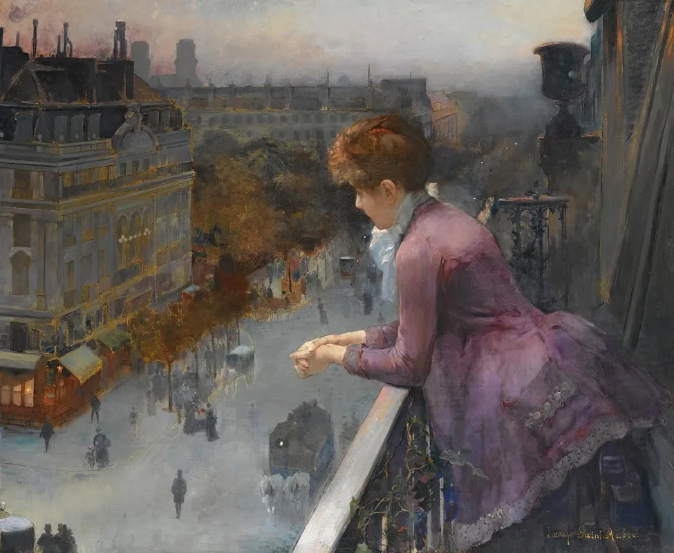 Au Dessus Du Boulevard De Sebastopol Paris Wall Art by Charles Leroy Saint Aubert - High-Resolution Digital Print