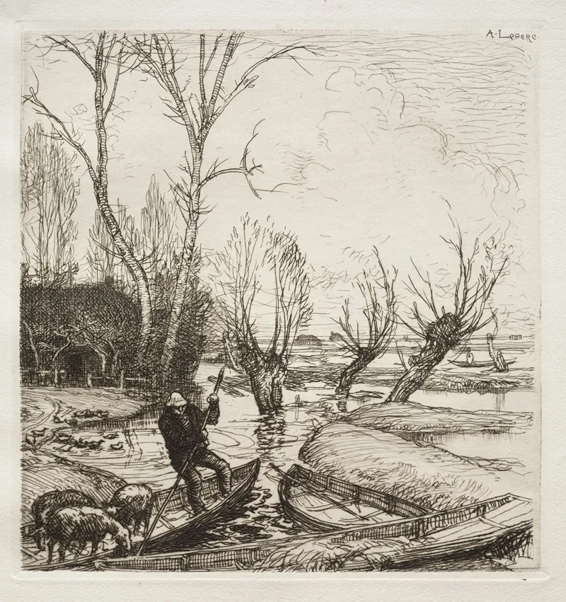 Au Marais Inonde Le Bergere