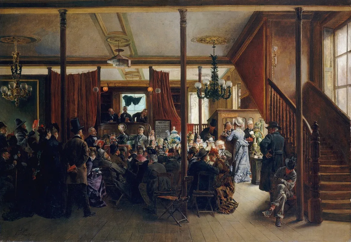 Auction Sale In Clinton Hall New York 1876
