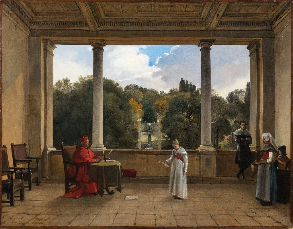 Audience With Cardinal Aldobrandini In The Loggia Of The Villa Belvedere In Frascati
