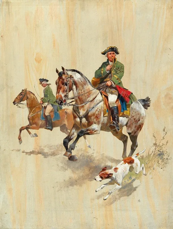 Aufbruch Zur Jagd Wall Art by Hans Haag - High-Resolution Digital Print