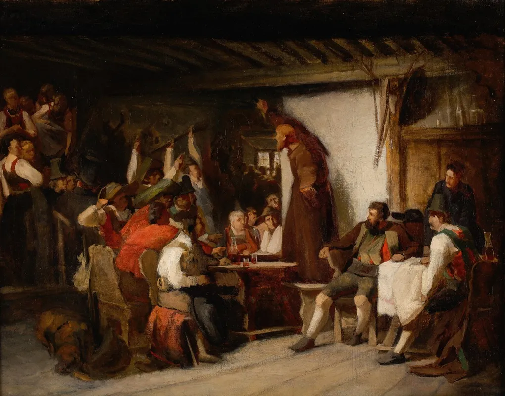 Aufruf Zum Tiroler Aufstand Wall Art by Franz von Defregger - High-Resolution Digital Print