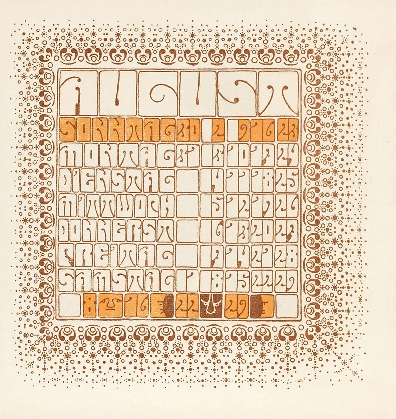 August 7 Wall Art by Alfred Roller - High-Resolution Digital Print