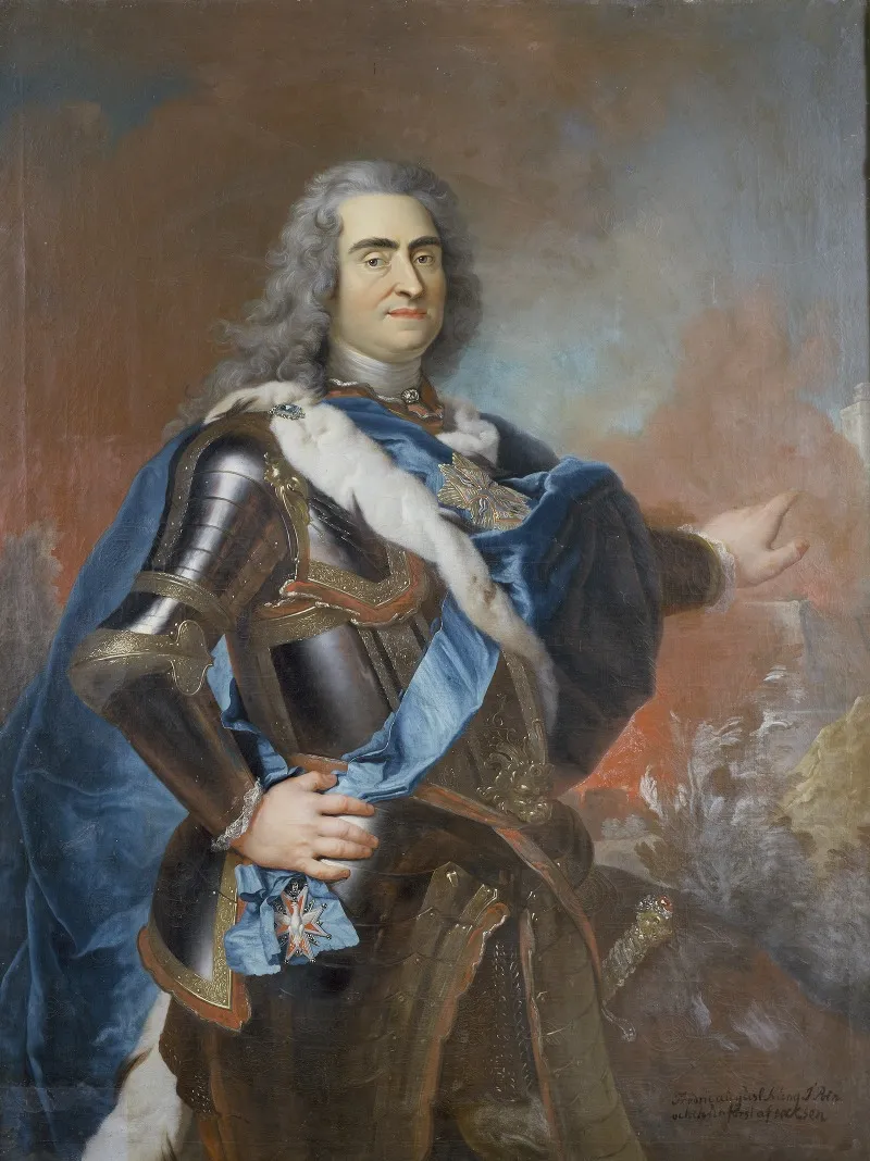 August Ii The Strong 1670 1733 Elector Of Saxony King Of Poland Wall Art by Louis de Silvestre - High-Resolution Digital Print