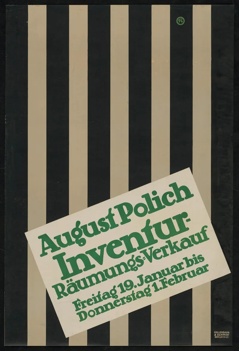 August Polich Inventur Raumungsverkauf Wall Art by Julius Klinger - High-Resolution Digital Print