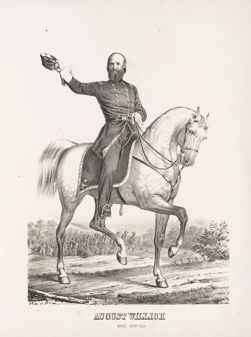 August Willich Brigadier General U S A Wall Art by Ehrgott, Forbriger &amp; Company - High-Resolution Digital Print