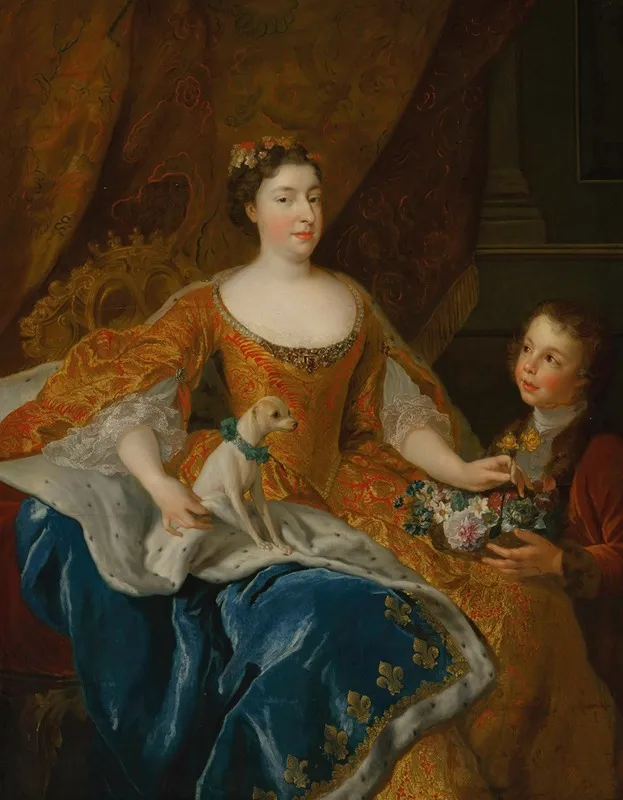 Augusta Marie Jeanne De Baden Baden Duchesse Dorleans 1704 1726 2 Wall Art by Alexis Simon Belle - High-Resolution Digital Print