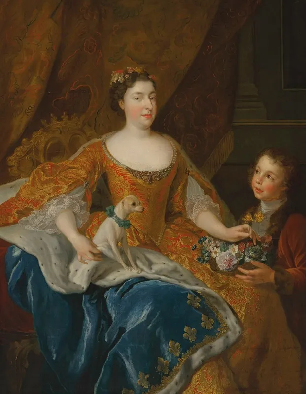 Augusta Marie Jeanne De Baden Baden Duchesse Dorleans 1704 1726 Wall Art by Alexis Simon Belle - High-Resolution Digital Print