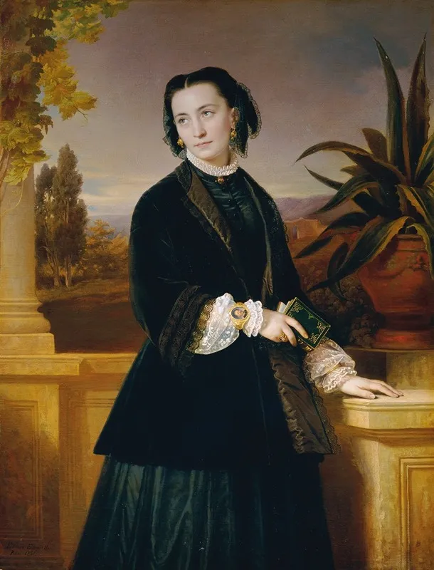 Auguste Engerth Die Gattin Des Kunstlers Wall Art by Eduard Ritter von Engerth - High-Resolution Digital Print