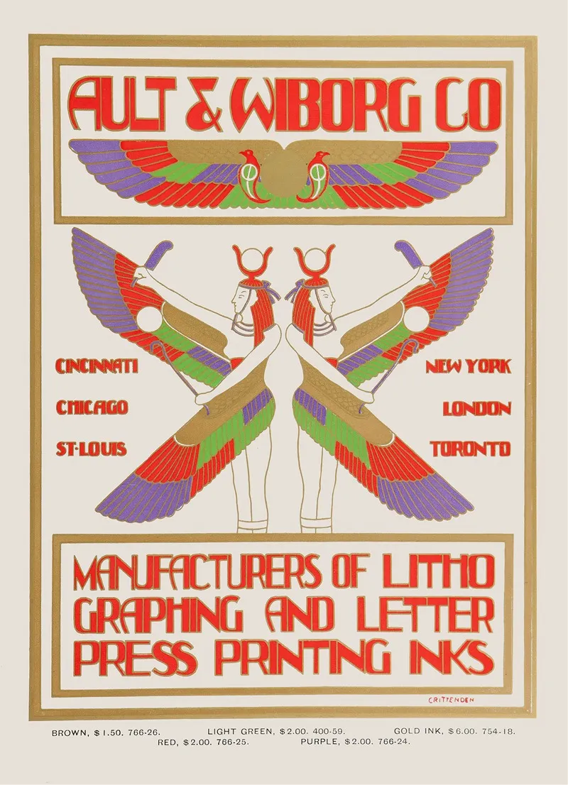 Ault And Wiborg Ad 108 Wall Art by Crittenden - High-Resolution Digital Print