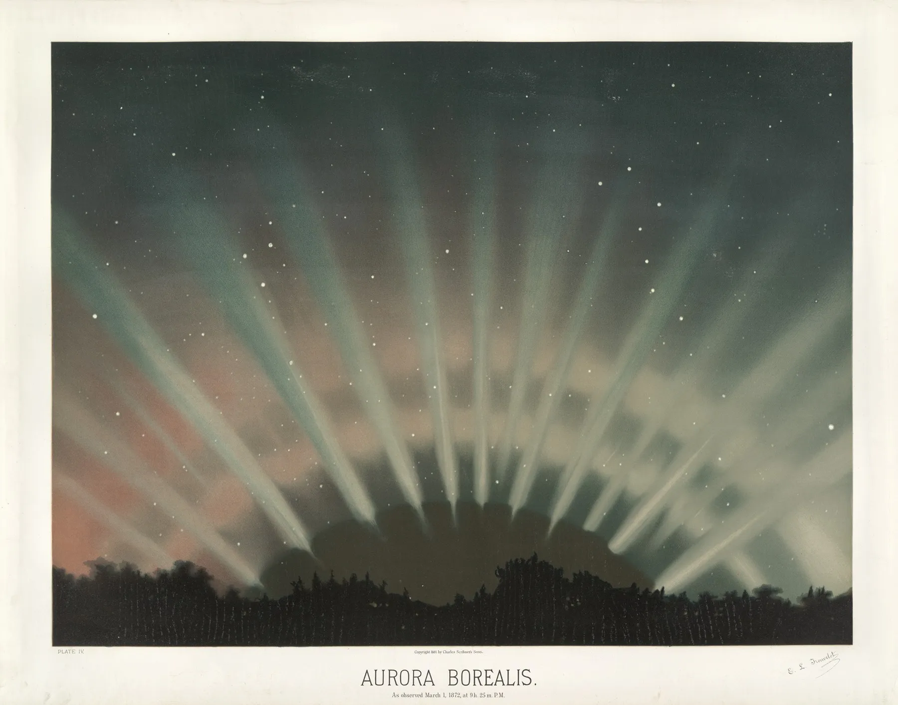 Aurora Borealis 2 Wall Art by Étienne Léopold Trouvelot - High-Resolution Digital Print