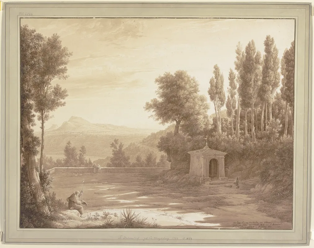 Aus Dem Kapuzinerkloster Von Albano Wall Art by Friedrich Helmsdorf - High-Resolution Digital Print