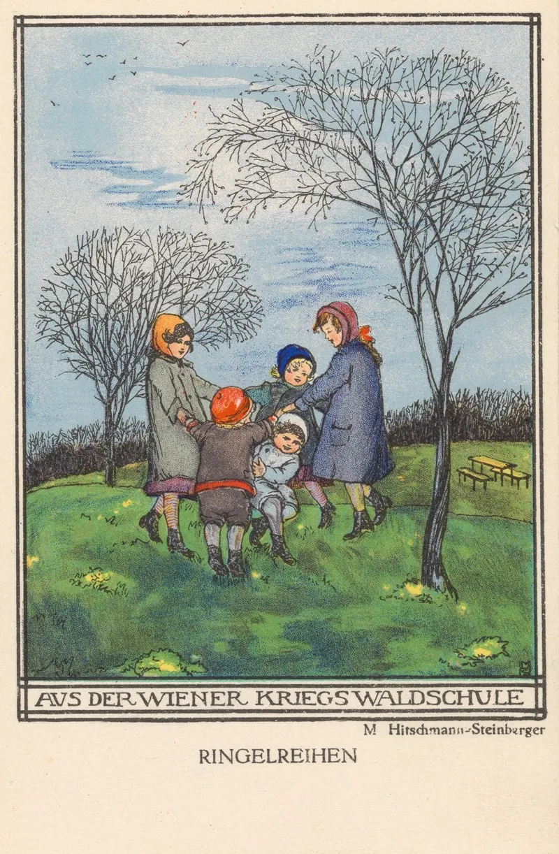 Aus Der Wiener Kriegswaldschule Kriegspostkarte Wall Art by Marianne Hitschmann-Steinberger - High-Resolution Digital Print