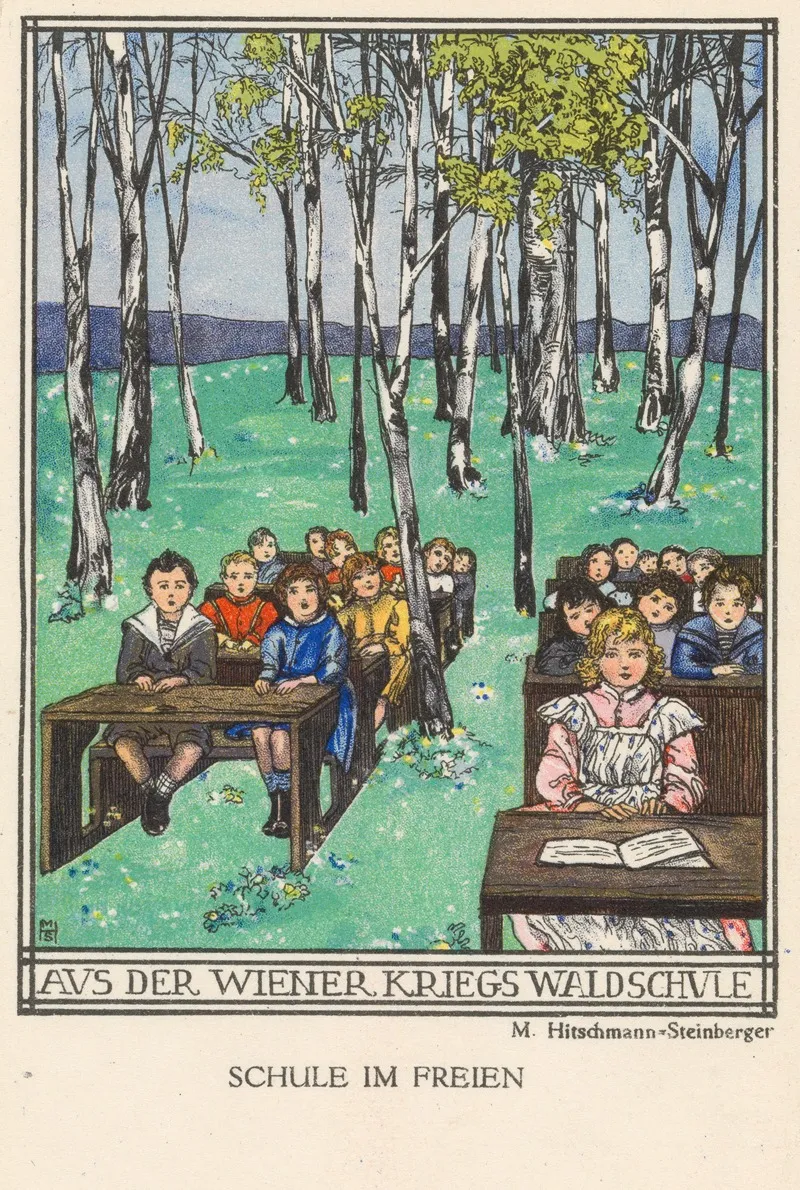Aus Der Wiener Kriegswaldschule Schule Im Freien Wall Art by Marianne Hitschmann-Steinberger - High-Resolution Digital Print