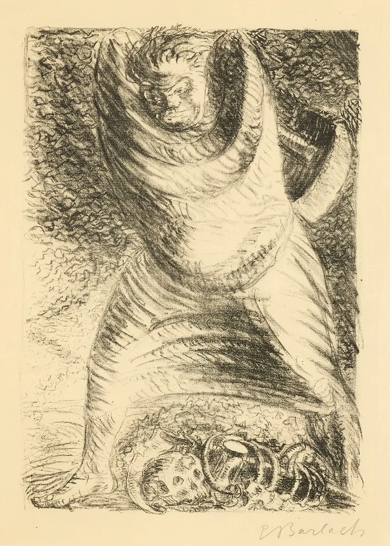 Aus Einem Neuzeitlichen Totentanz Folio 23 De La Revue Der Bildermann Vol 1 No 11 Wall Art by Ernest Barlach - High-Resolution Digital Print