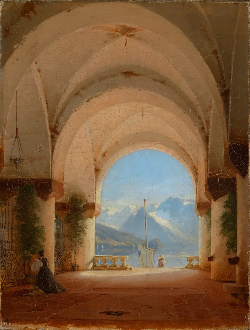 Ausblick Aus Einem Kreuzgang Wall Art by August von Bayer - High-Resolution Digital Print