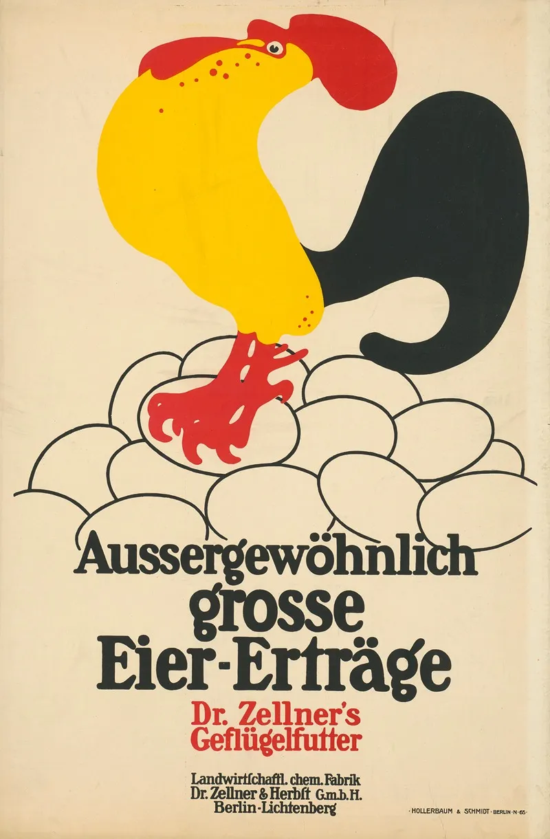 Ausergewohnlich Grose Eierertrage Dr Zellners Geflugelfutter Wall Art by Julius Klinger - High-Resolution Digital Print