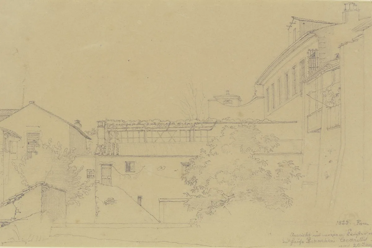 Aussicht Aus Dem Fenster Der Unterkunft Des Kunstlers Im Hause Bianchemi Cecarelli In Rom