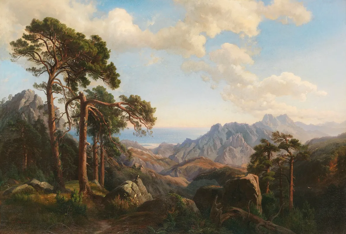 Aussicht Vom Col De Sorba Wall Art by Carl Hummel - High-Resolution Digital Print