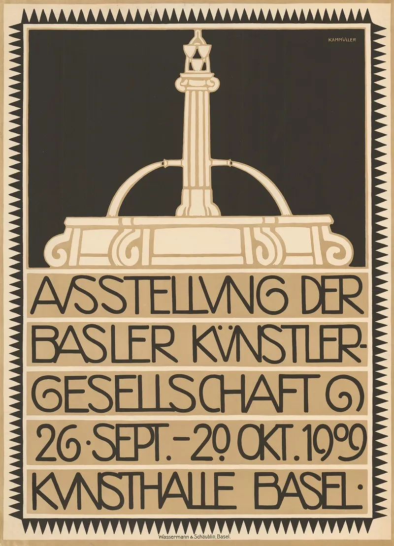 Ausstellung Der Basler Kunstlergesellschaft Kunsthalle Basel Wall Art by Paul Kammüller - High-Resolution Digital Print