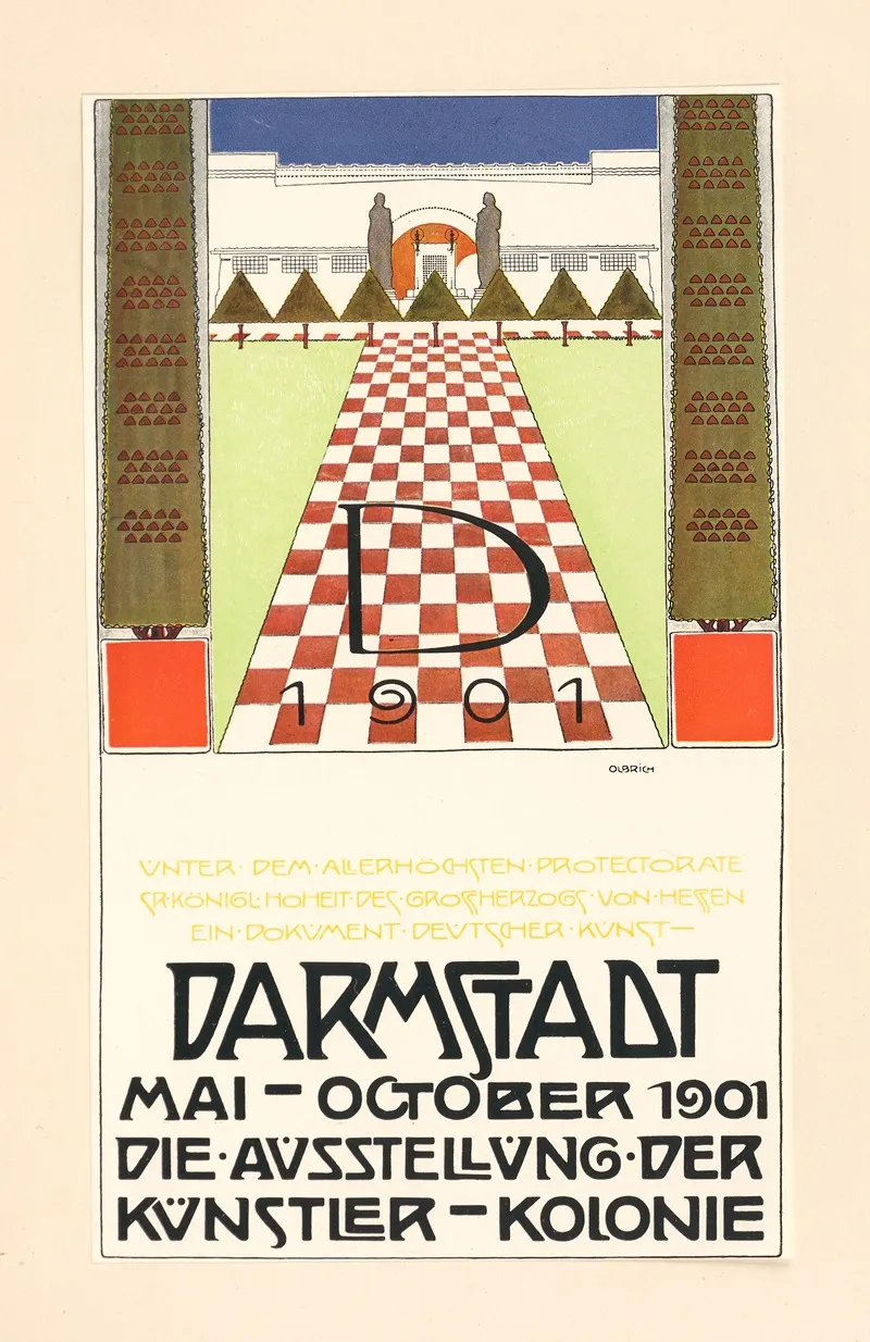 Ausstellung Der Kunstlerkolonie Darmstadt 1901 Wall Art by Joseph Maria Olbrich - High-Resolution Digital Print