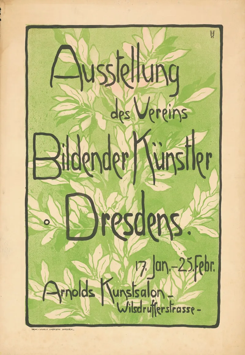 Ausstellung Des Vereins Bildender Kunstler Dresdens Wall Art by Hans Unger - High-Resolution Digital Print