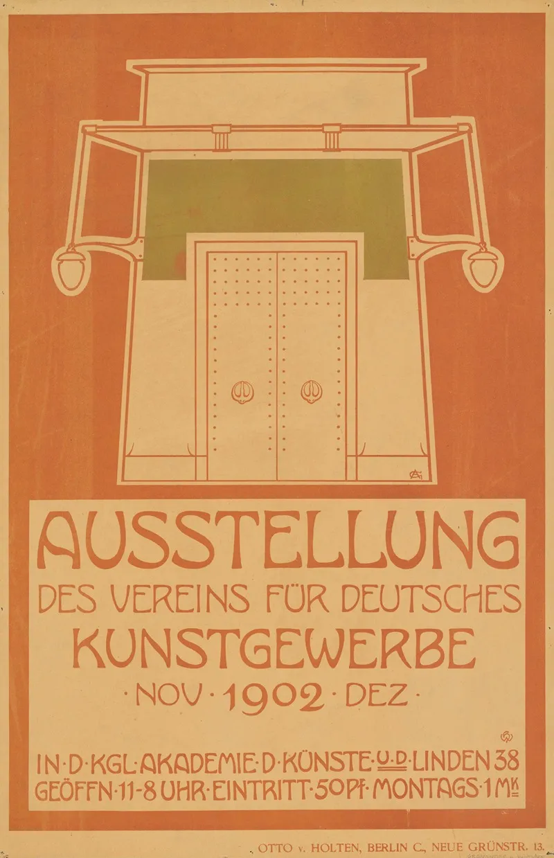 Ausstellung Des Vereins Fur Deutsches Kunstgewerbe Nov Dez 1902 Wall Art by Alfred Frederik Elias Grenander - High-Resolution Digital Print