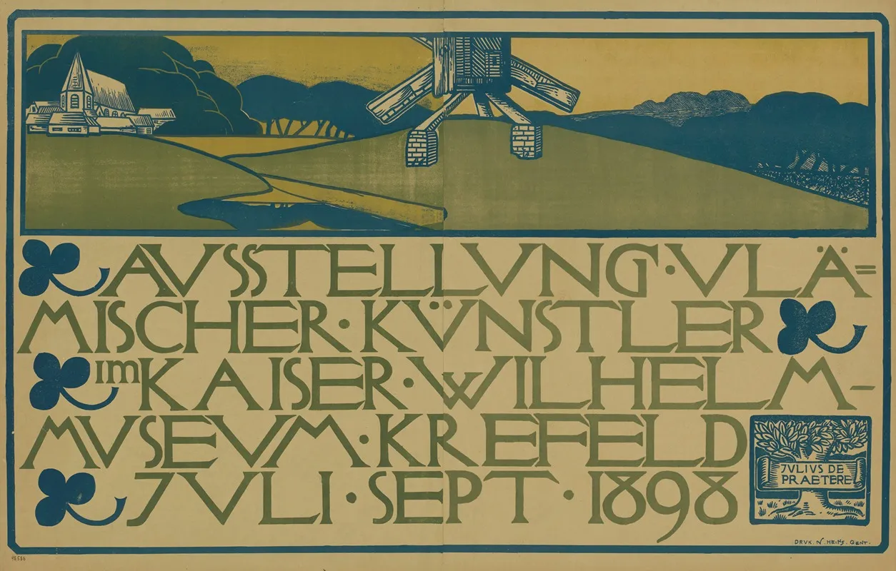 Ausstellung Flamischer Kunstler Im Kaiser Wilhelm Museum Krefeld Wall Art by Jules De Praetere - High-Resolution Digital Print