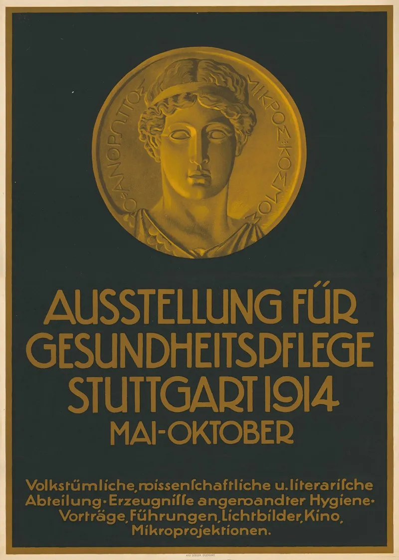 Ausstellung Fur Gesundheitspflege Stuttgart Wall Art by Lith. Kunstanstalt Max Seeger - High-Resolution Digital Print