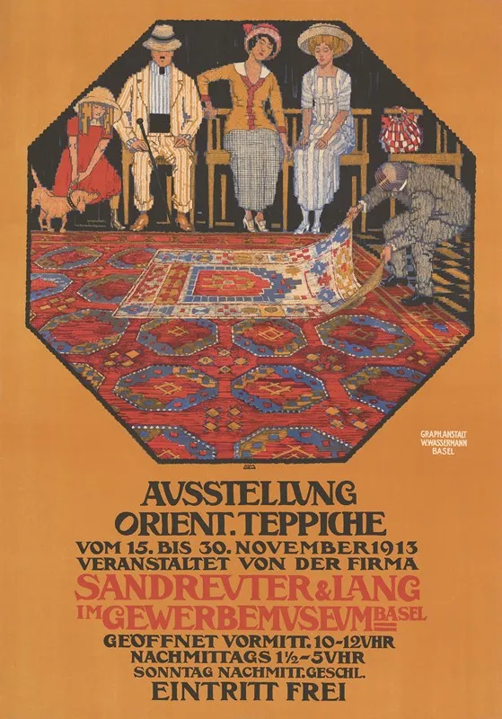 Ausstellung Orient Teppiche Veranstaltet Von Der Firma Sandreuter Lang Im Gewerbemuseum Wall Art by Burkhard Mangold - High-Resolution Digital Print
