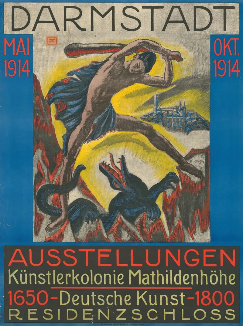 Ausstellungen Kunstlerkolonie Mathildenhohe Deutsche Kunst 1650 1800 Wall Art by Bernhard Hoetger - High-Resolution Digital Print