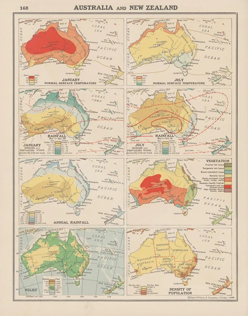 Australia And New Zealand 2 Wall Art by John Paul Goode - High-Resolution Digital Print