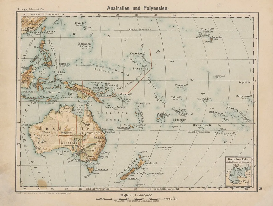 Australien Und Polynesien Wall Art by Henry Lange - High-Resolution Digital Print