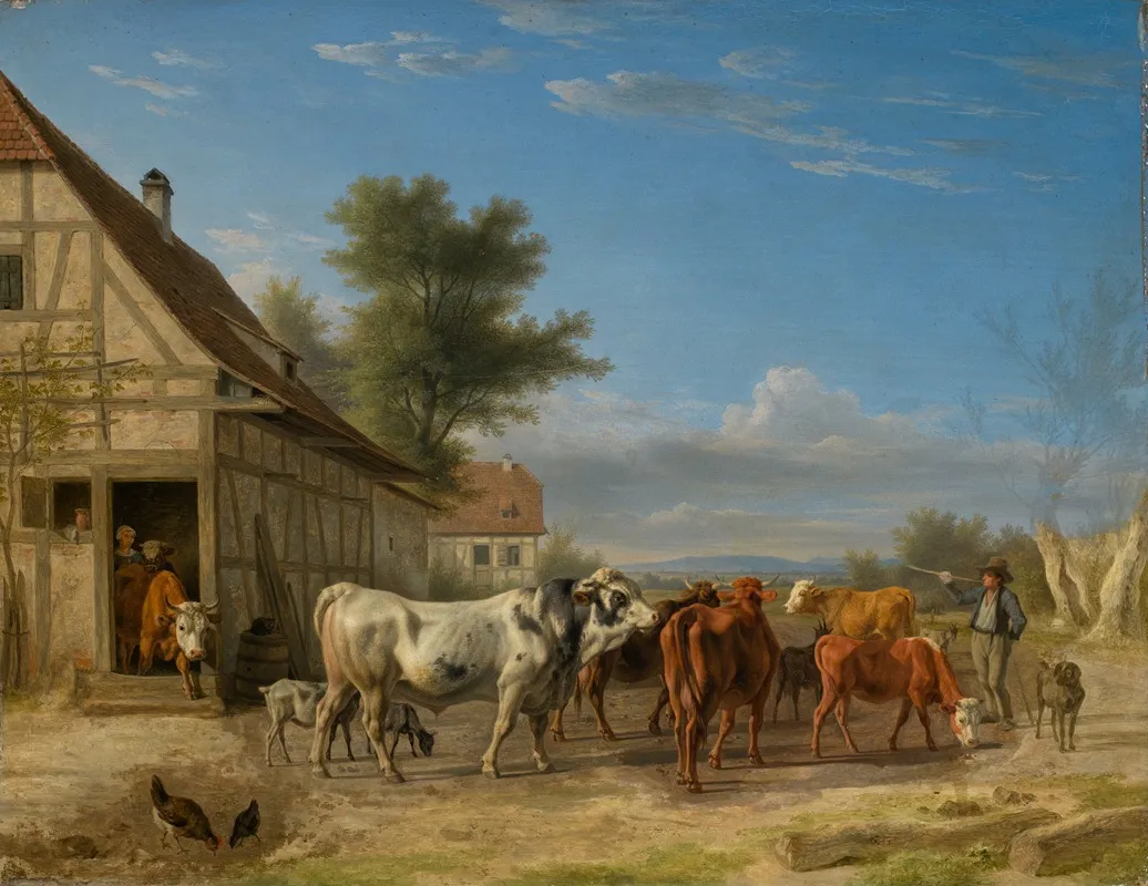Ausziehende Herde 2 Wall Art by Carl Kuntz - High-Resolution Digital Print